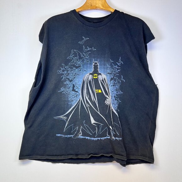 Goat Crew Batman Graphic T-Shirt 3XL Sleeveless DC Comics 1988 Double-Sided Tee - Picture 1 of 5
